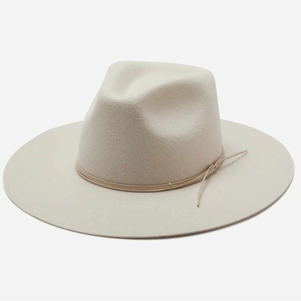WYETH Shea Wide Brim Felt Hat in Putty